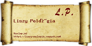 Liszy Pelágia névjegykártya